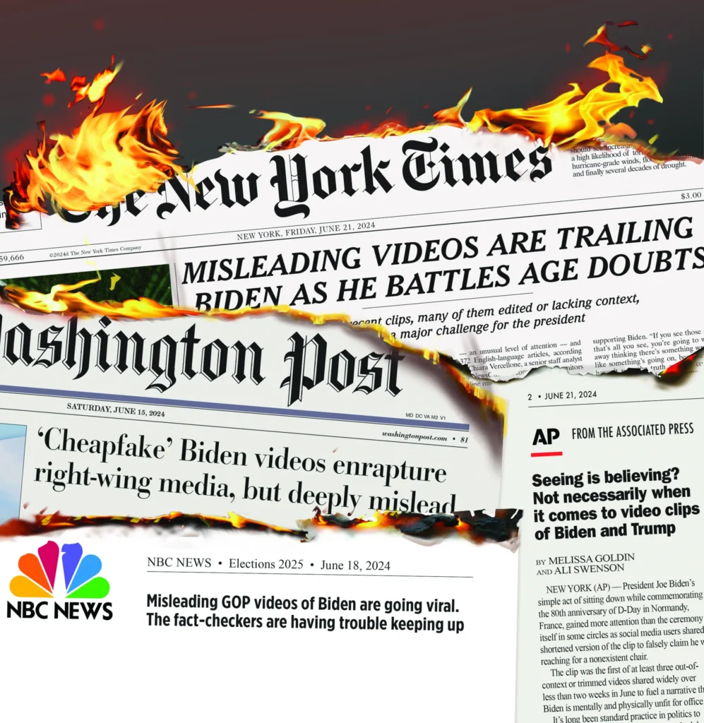 Credibility bonfire: How the leftist media covered up Biden’s physical and mental decline
