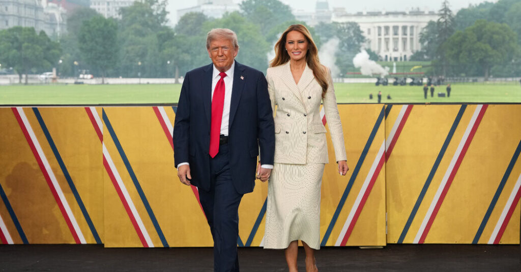 Melania Trump Suits Up for the Military Parade