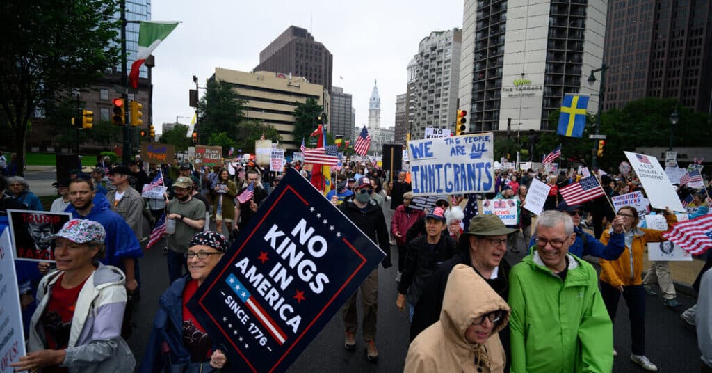 Heavily Armed Man at ‘No Kings’ Protest Had 13 Bombs at Home, Police Say
