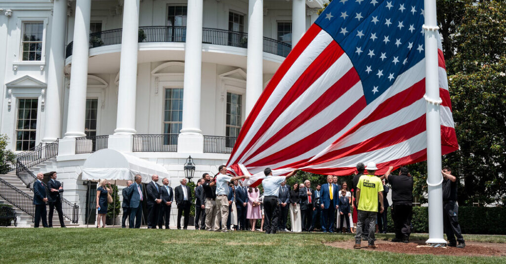 Trump Quizzes Workers at the White House: ‘Any Illegal Immigrants?’