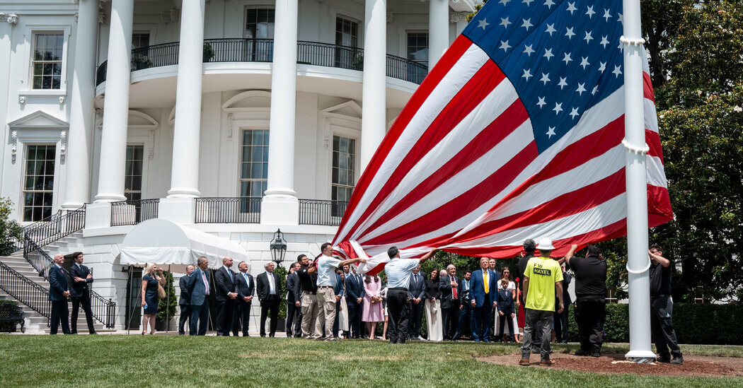 Trump Quizzes Workers at the White House: ‘Any Illegal Immigrants?’  at george magazine
