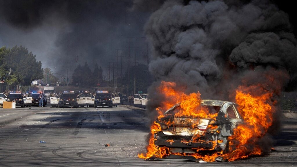 Newsom’s office compares LA riots against federal agents to sports celebrations