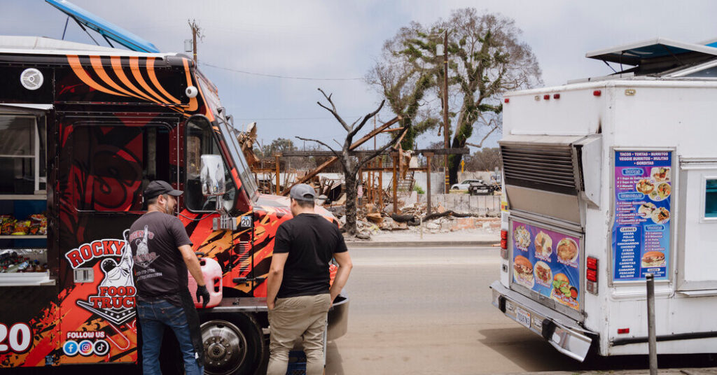 Taco Trucks Feed Workers After the Palisades Fire