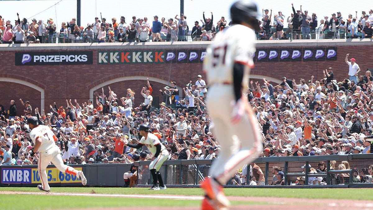 Fan tosses ball near home plate in strange sequence during Braves-Giants game  at george magazine