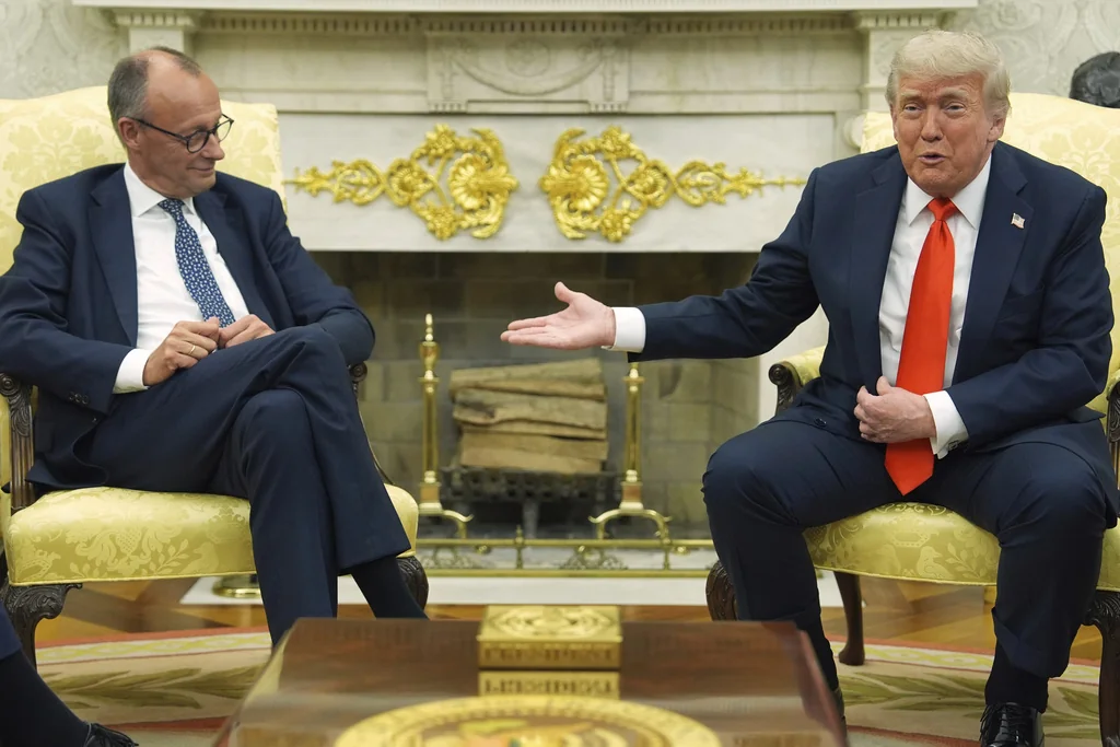 Trump tempers reality TV strategy in Oval Office meeting with German chancellor