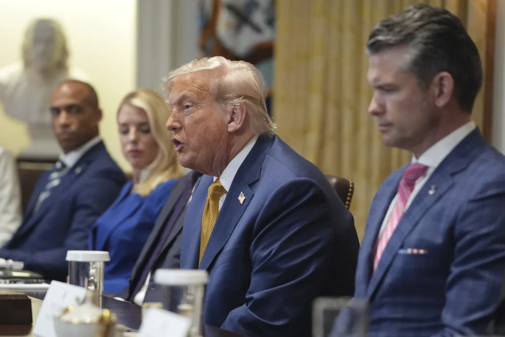 Trump bristles at Jeffrey Epstein question as Bondi responds to ‘missing’ surveillance