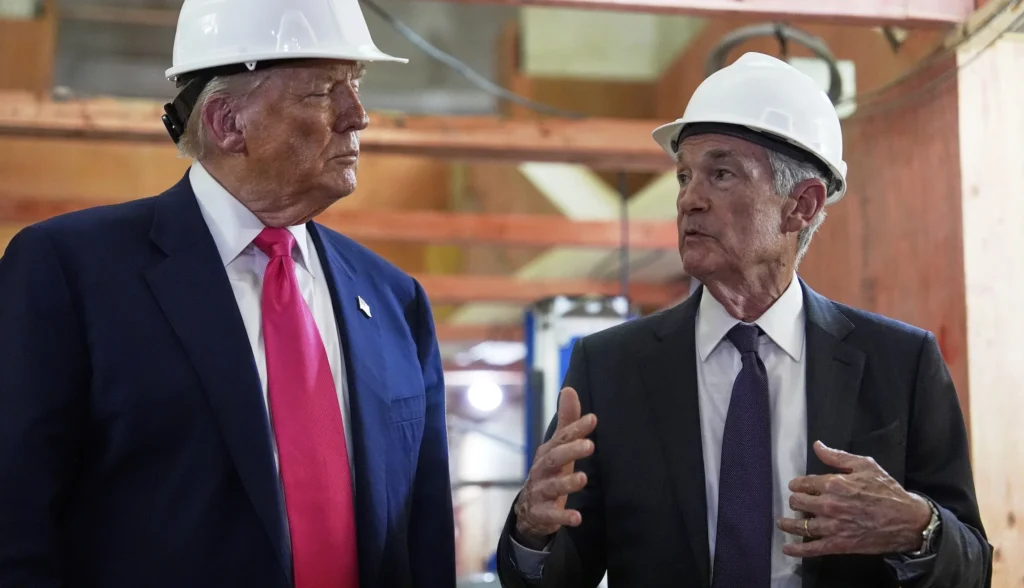 Trump tours Fed construction with Powell in awkward encounter