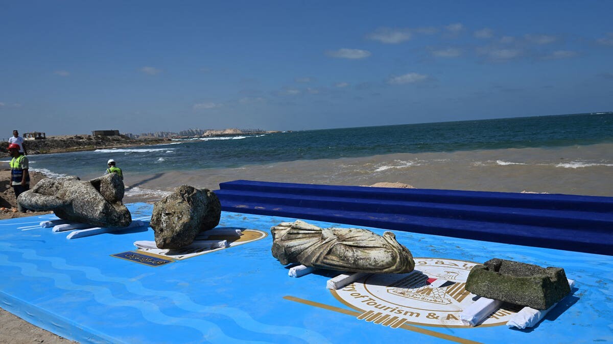 Ancient Egyptian party-town building and relics pulled out in ocean discovery  at george magazine