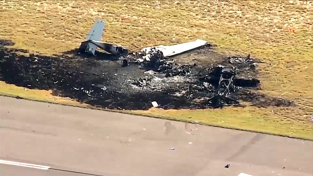 Midair plane crash kills one person near Colorado airport as both planes catch fire  at george magazine