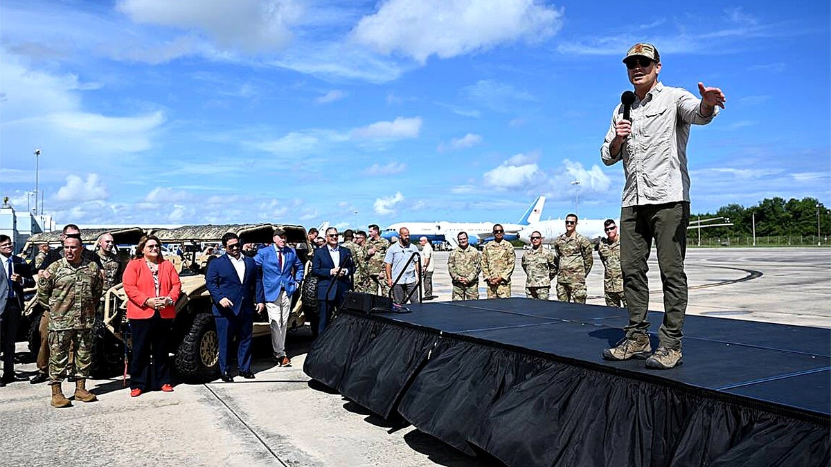 Secretary of War Hegseth lands in Puerto Rico as US ramps up Caribbean cartel fight with naval forces  at george magazine