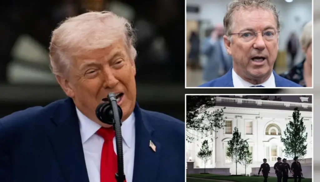 Trump spurns allies and sides with Rand Paul on White House ballroom bill