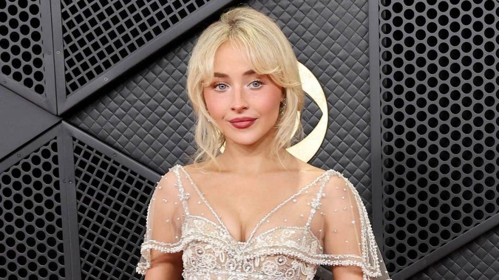 Sabrina Carpenter stuns in see-through Dior dress over white lace lingerie