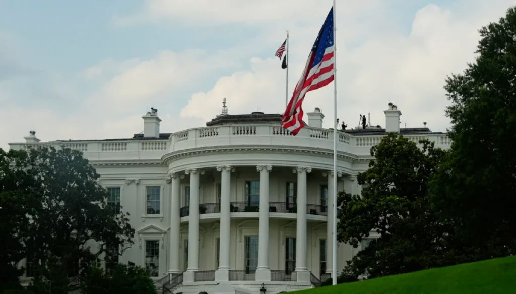 Trump adds golden eagle ornament to White House exterior for America 250