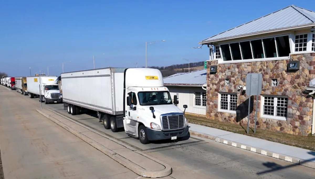 Federal immigration officers working weigh stations to arrest illegal immigrant CDL drivers at george magazine