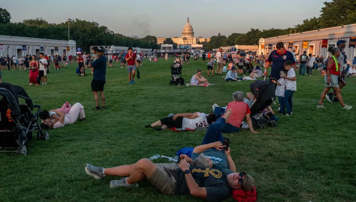 Trump praises DC crowds and downplays heat wave: ‘Isn’t as bad as predicted’  at george magazine