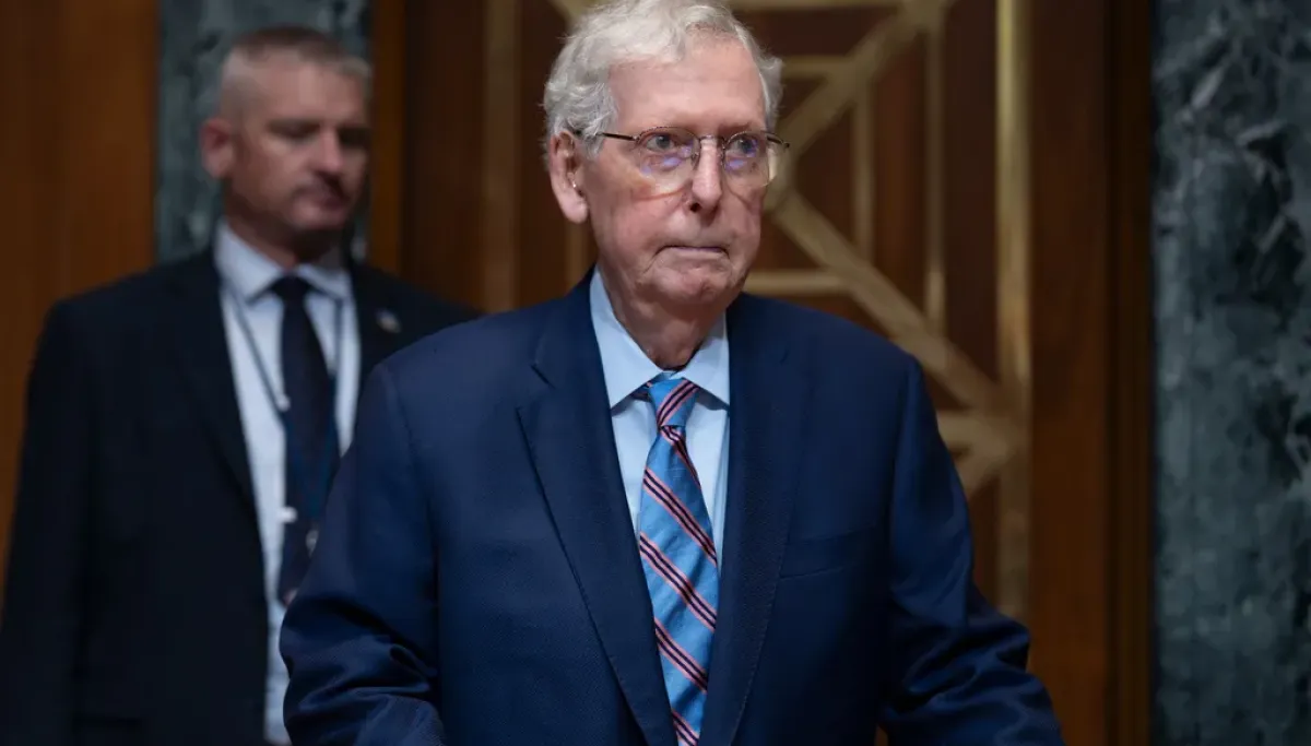 Trump says ‘I don’t know’ about McConnell’s condition despite hospital photo  at george magazine