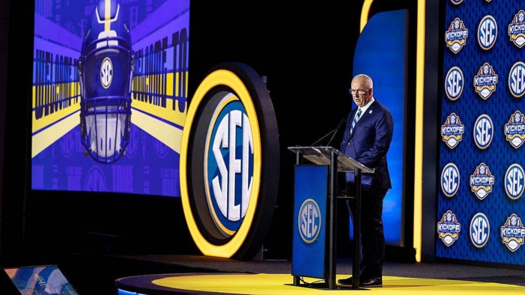 Greg Sankey addresses SEC breakaway talk as Michigan tries to steal spotlight with AD Warde Manuel decision