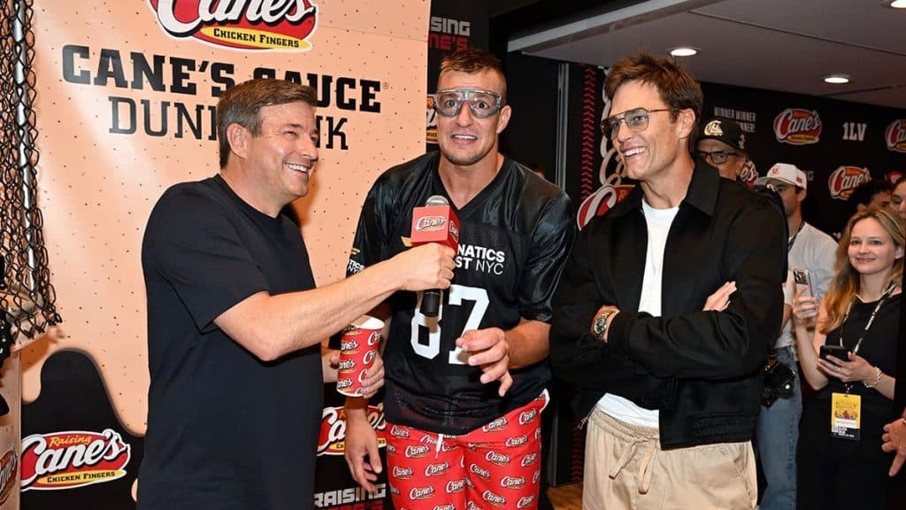Raising Cane’s owner Todd Graves on how viral Tom Brady-Rob Gronkowski dunk tank came to be at Fanatics Fest