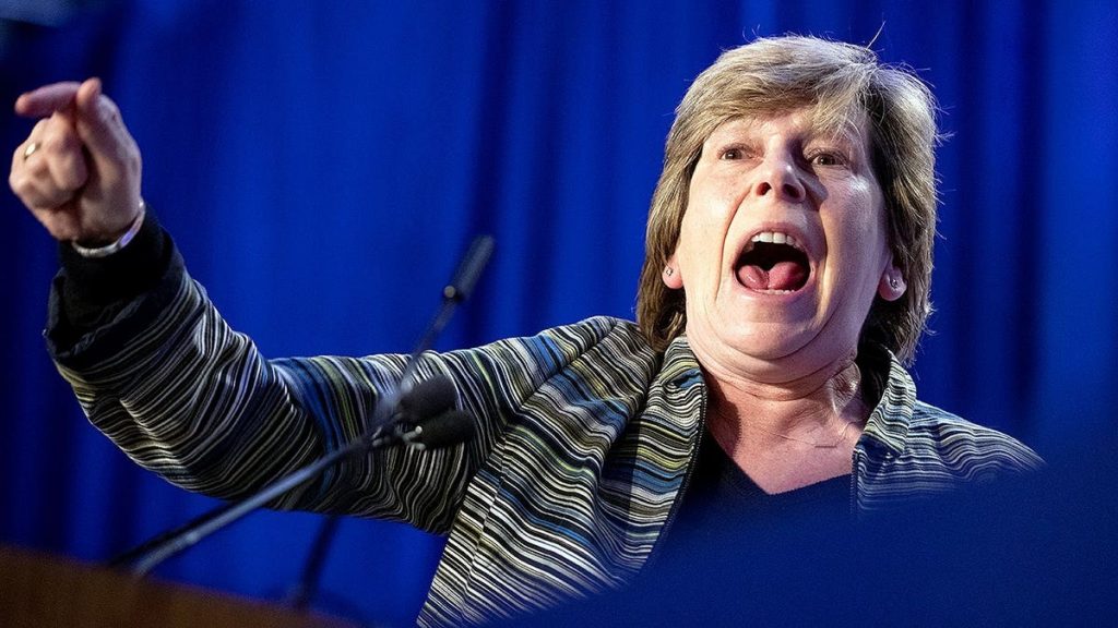 WATCH: Weingarten gestures wildly during anti-Trump rant, later says he drives her to drink