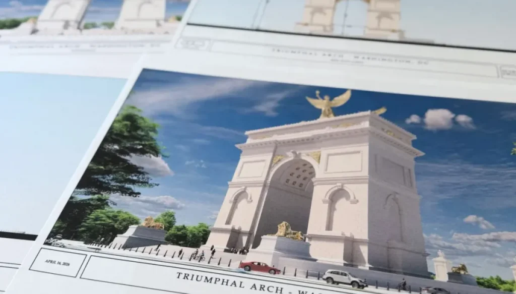 Trump’s plan for a triumphal arch in DC wins early approval from a key federal agency