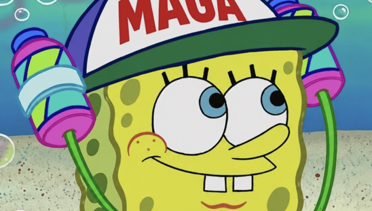 White House posts picture of ‘MAGA’ SpongeBob at george magazine