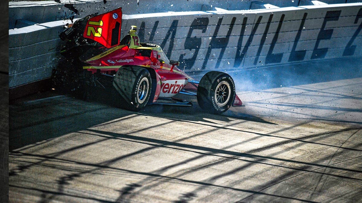IndyCar driver David Malukas ruled out of qualifying after big crash at Nashville Superspeedway at george magazine