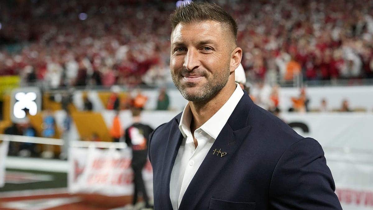 Someone brought a very fitting item for Florida Gators legend Tim Tebow to autograph  at george magazine