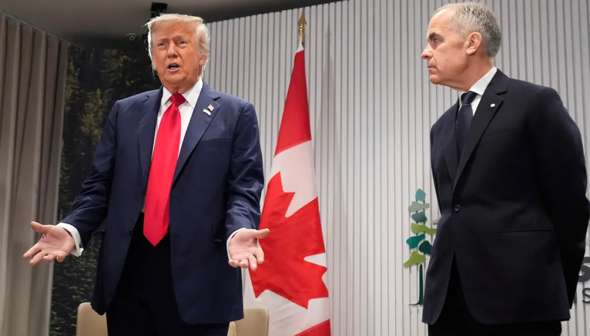 Trump orders $50 billion federal contracting block on Canadian goods  at george magazine