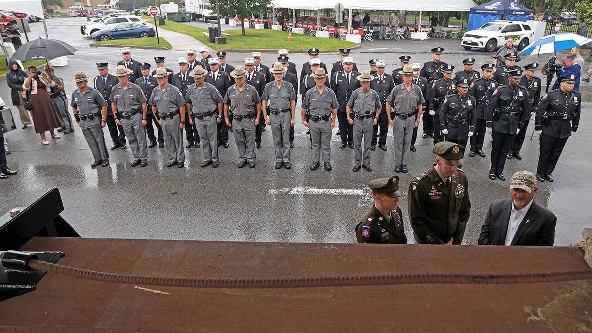 Massive World Trade Center steel beam arrives at West Point, uniting 9/11 heroes with generation sent to war at george magazine