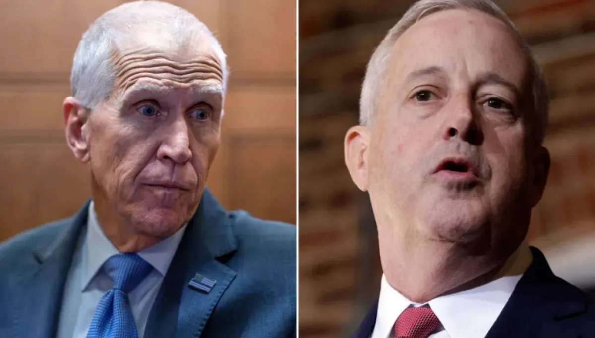 Thom Tillis urges Michael Whatley not to shy from ‘healthy disagreement’ with Trump  at george magazine