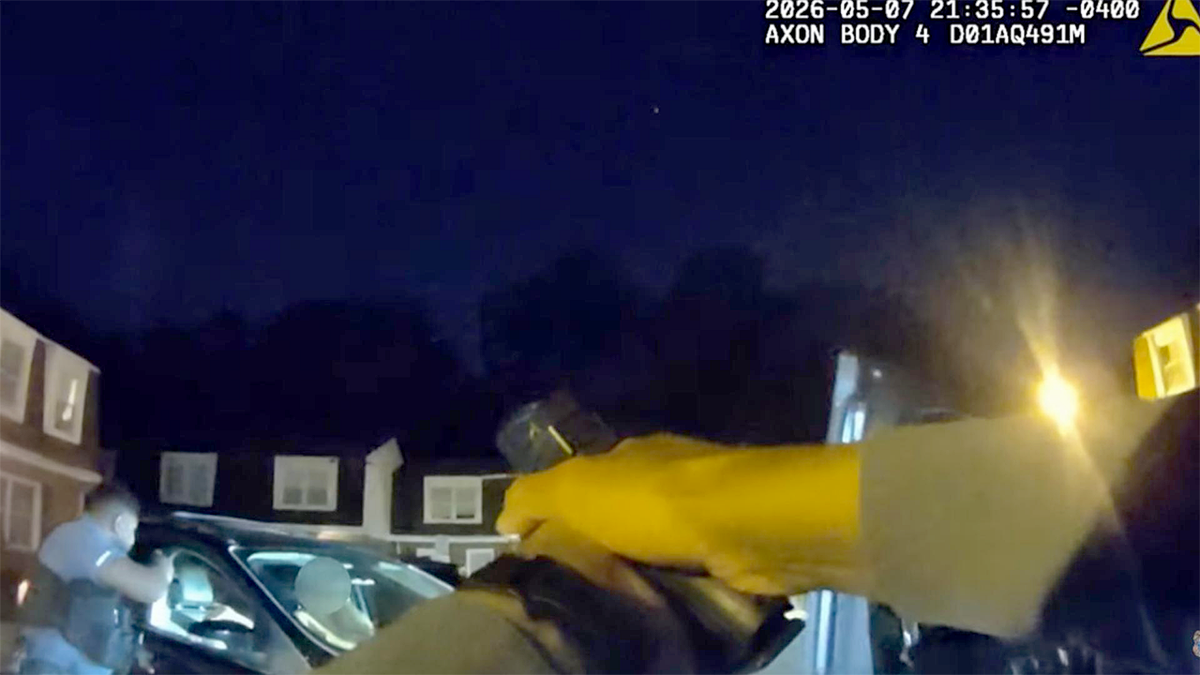 WATCH: Maryland carjacking suspect plows toward cops as they open fire at george magazine