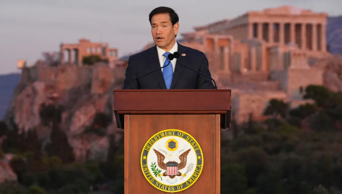 Rubio’s rallying cry for the West coupled with stunning Acropolis optics stoke 2028 embers  at george magazine