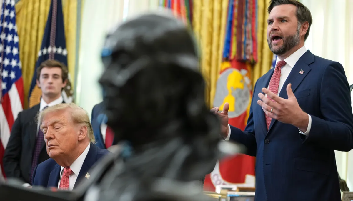 Trump says he hasn’t spoken to Vance about a 2028 endorsement  at george magazine