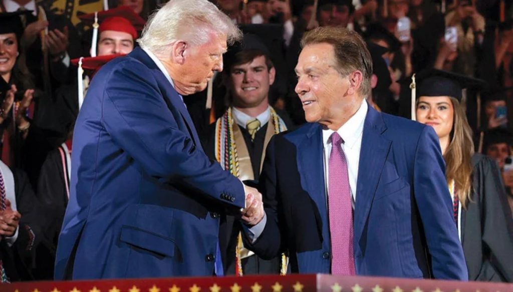 Trump reveals he will return to Alabama in a week to watch Crimson Tide face Georgia