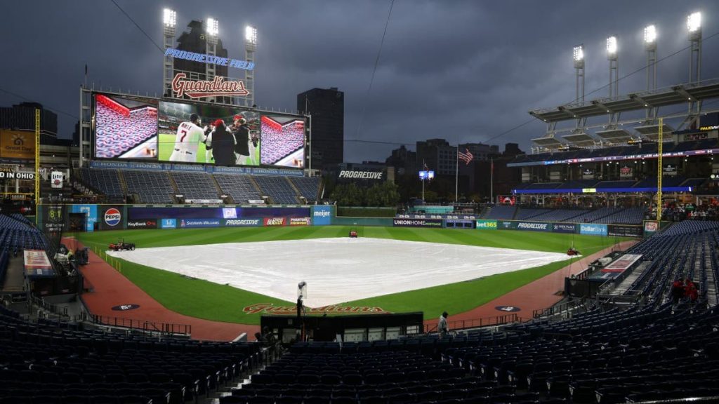 Rain forces MLB to postpone Guardians-Rays ALCS Game 4 in Cleveland