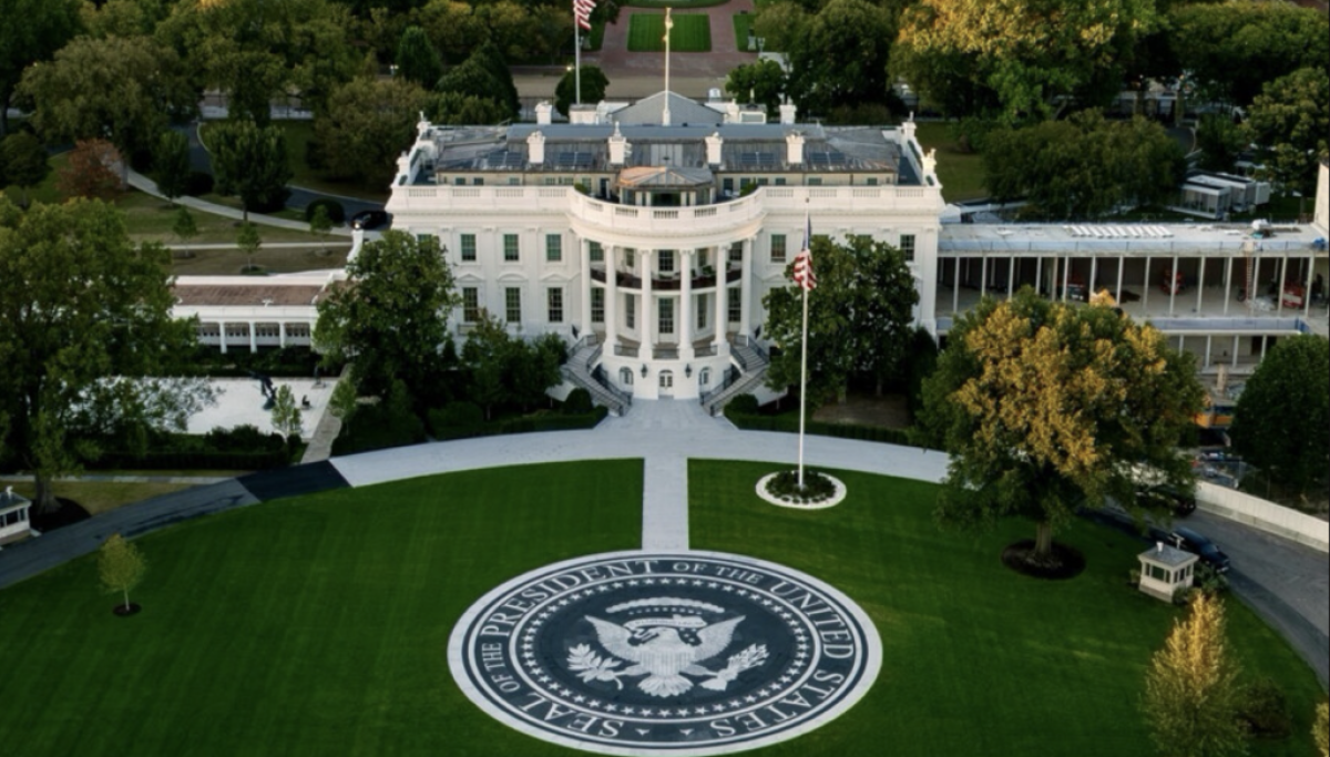 Trump shares photos of ‘fully renovated White House facade’  at george magazine